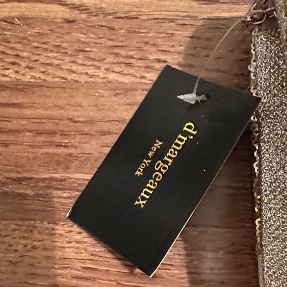 Gold Patterned Clutch with Chain Strap - Picture 2 of 7